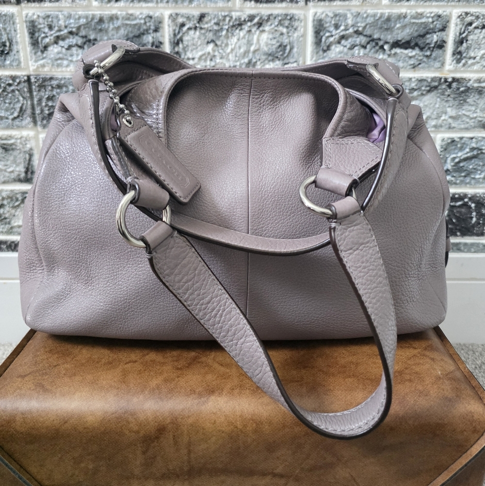 Coach Elegant Gray Leather Totes